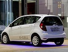 Effizienzhaus-Plus mit Elektromobilität: Eine Anzeige im COMAND Display hilft dem Fahrer der Mercedes-Benz A-Klasse E-CELL, das Fahrzeug für das induktive Laden korrekt über der Ladespule zu positionieren.